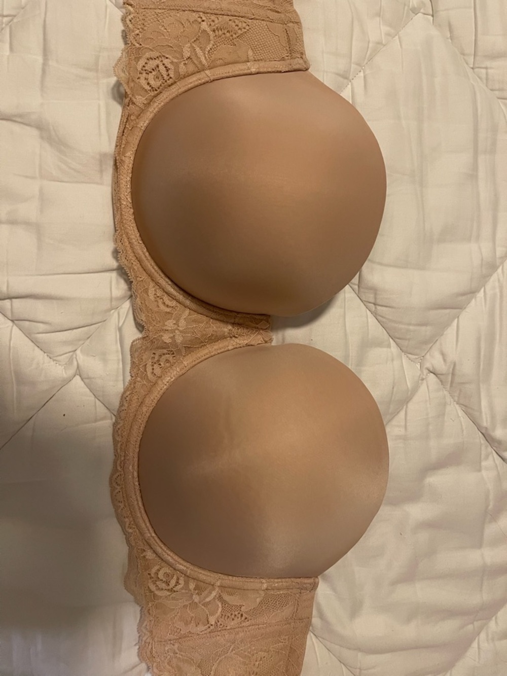 Torrid Curve Beige Lace Strapless Bra